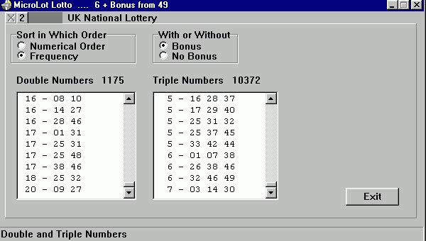 most recurring lotto numbers